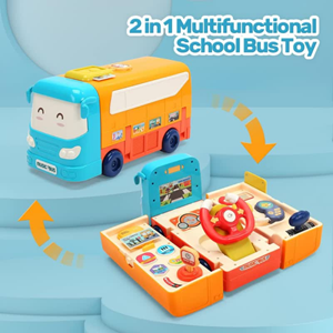 ماشین اسباب بازی اتوبوس موزیکال HOLYFUN Bus Car Toy for Toddler_اسباب بازی